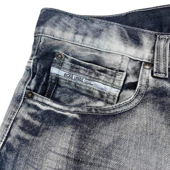 Ecko Unltd Jeans Mens 44x33 Athletic Straight Y2K Streetwear Skater Baggy - Picture 4 of 15